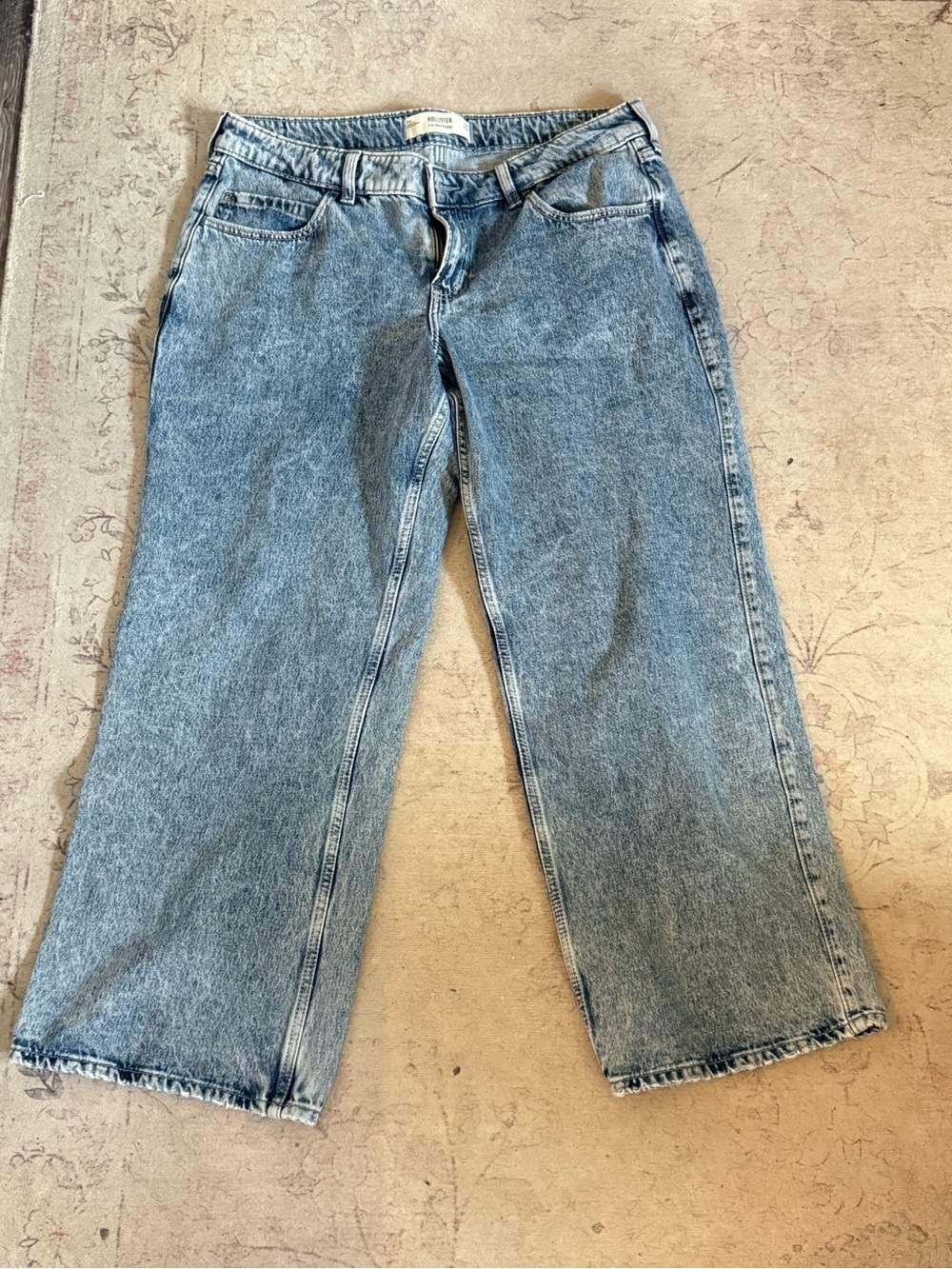 Hollister Light Blue Low-Rise Baggy Jeans